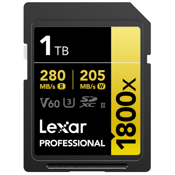 Lexar Professional 1800x SDXC™ UHS-II Card GOLD Series